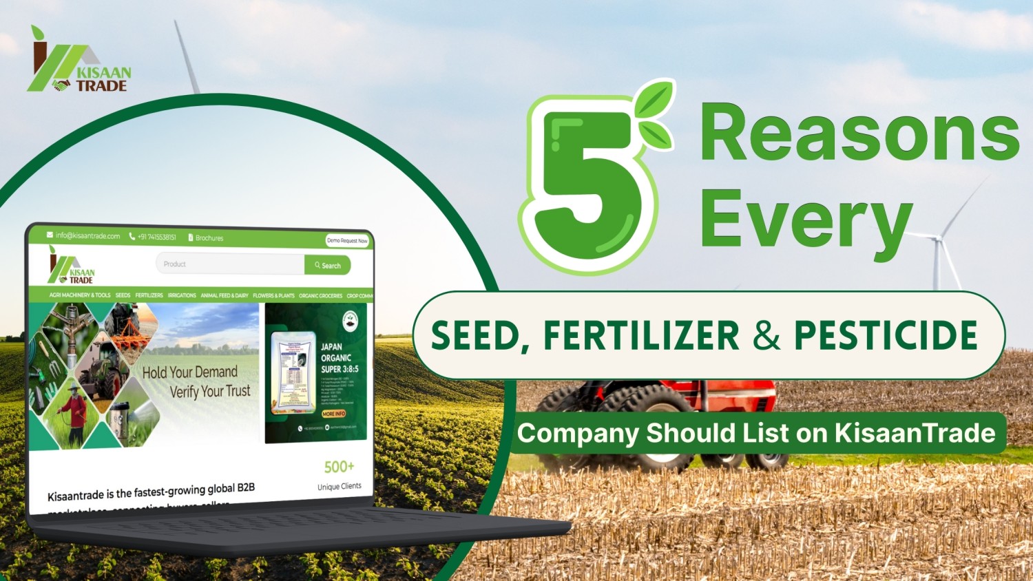 5 Reasons Every Seed, Fertiliser,Pesticide Company Should List on KisaanTrade