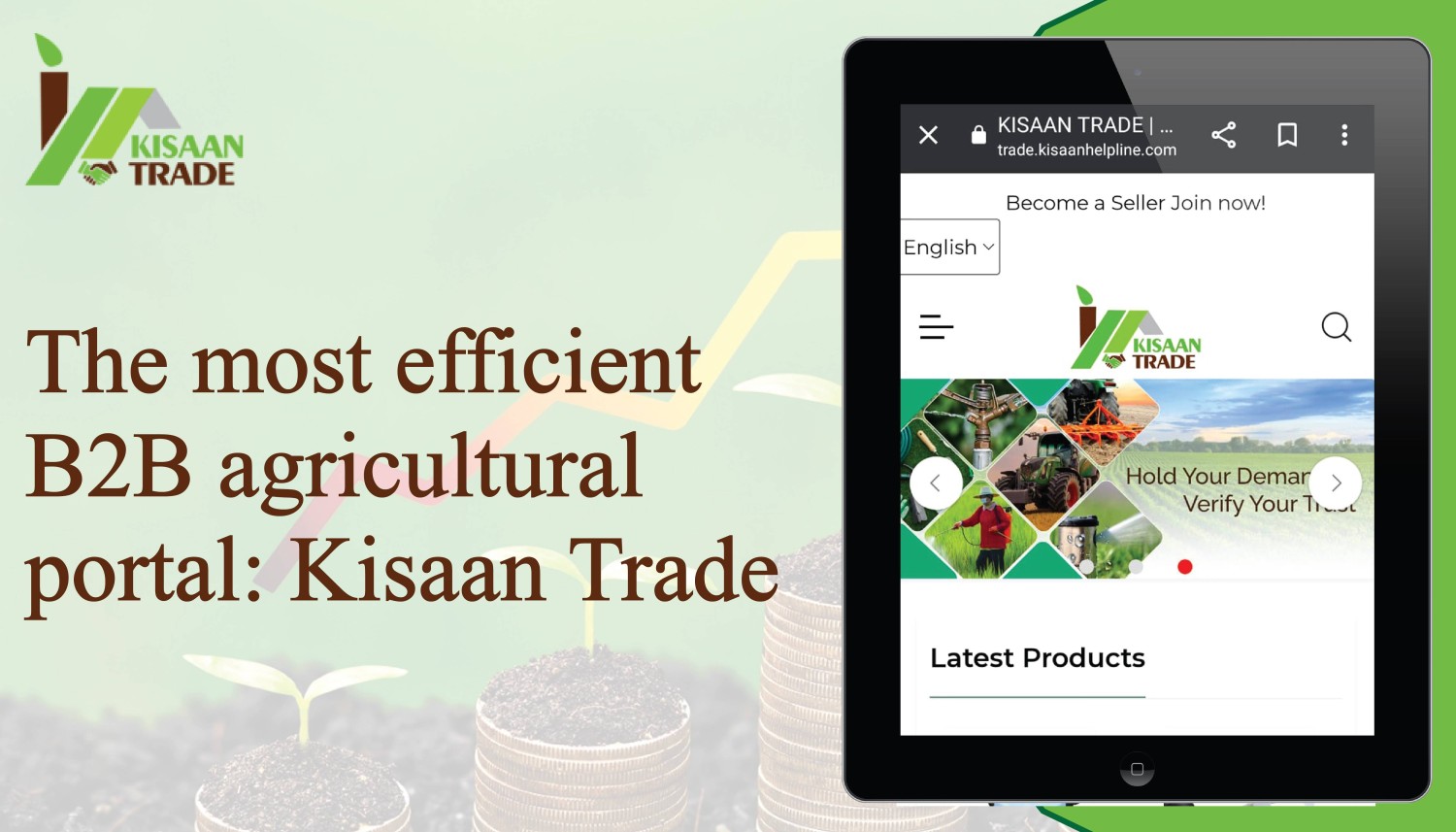 The most efficient B2B agricultural portal: Kisaan Trade