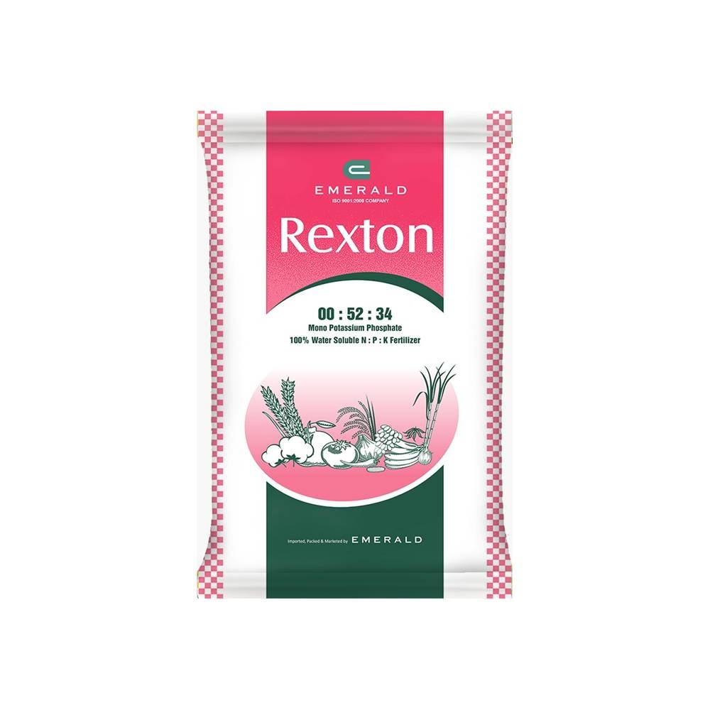 Rexton NPK 00:52:34 Water Soluble Fertilizer – High Phosphorus & Potassium Fertilizer for Flowering, Fruiting & Crop Quality