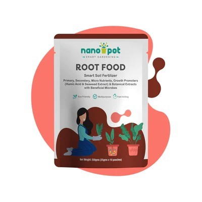 ROOT FOOD - Primary, Secondary, Micro nutrients and Growth Promoters (Humic Acid & Seaweed Extract) with Beneficial Microbes | For All Plants