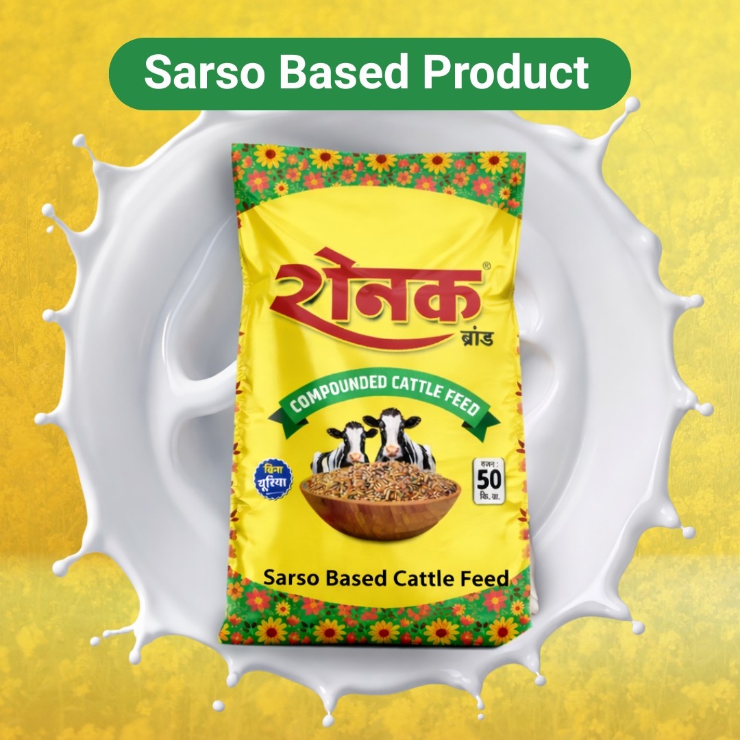 रौनक ब्राण्ड | प्रीमियम कम्पाउन्डेड कैटल फीड | बिना यूरिया पौष्टिक पशु आहार