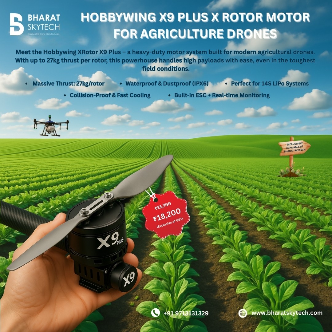 Hobbywing X9 Plus X Rotor Motor with CW Propeller Combo For Drones Hobbywing X9 Plus X Rotor Motor with CW Propeller Combo For Drones