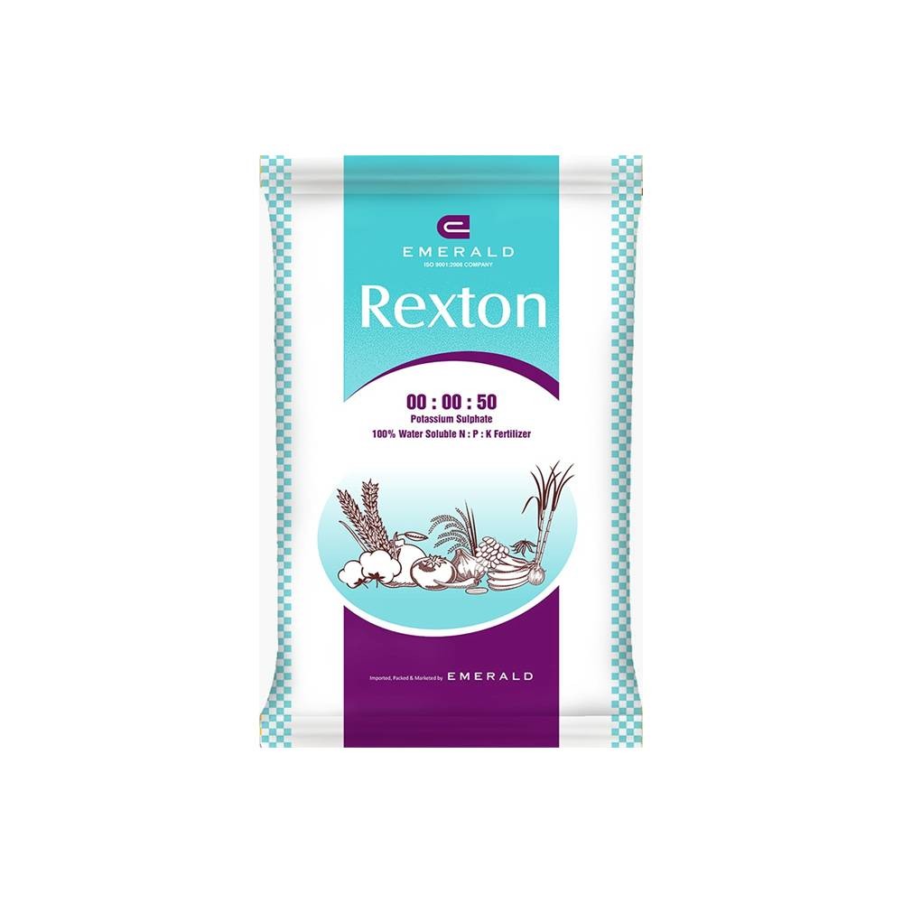 Rexton 00:00:50 Water Soluble Potassium Fertilizer – High Potassium & Sulfur Fertilizer for Flowering, Fruiting & Crop Quality Enhancement