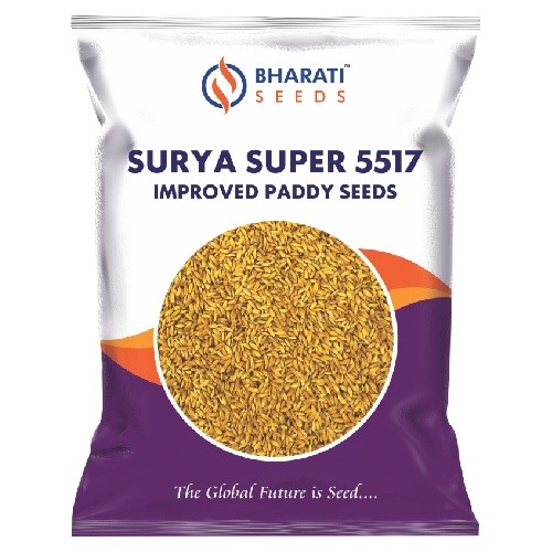 BHARATI SURYA SUPER 5517 Hybrid Rice Seeds | Bold & Weighted Grains | High Yield | Disease & Pest Tolerant