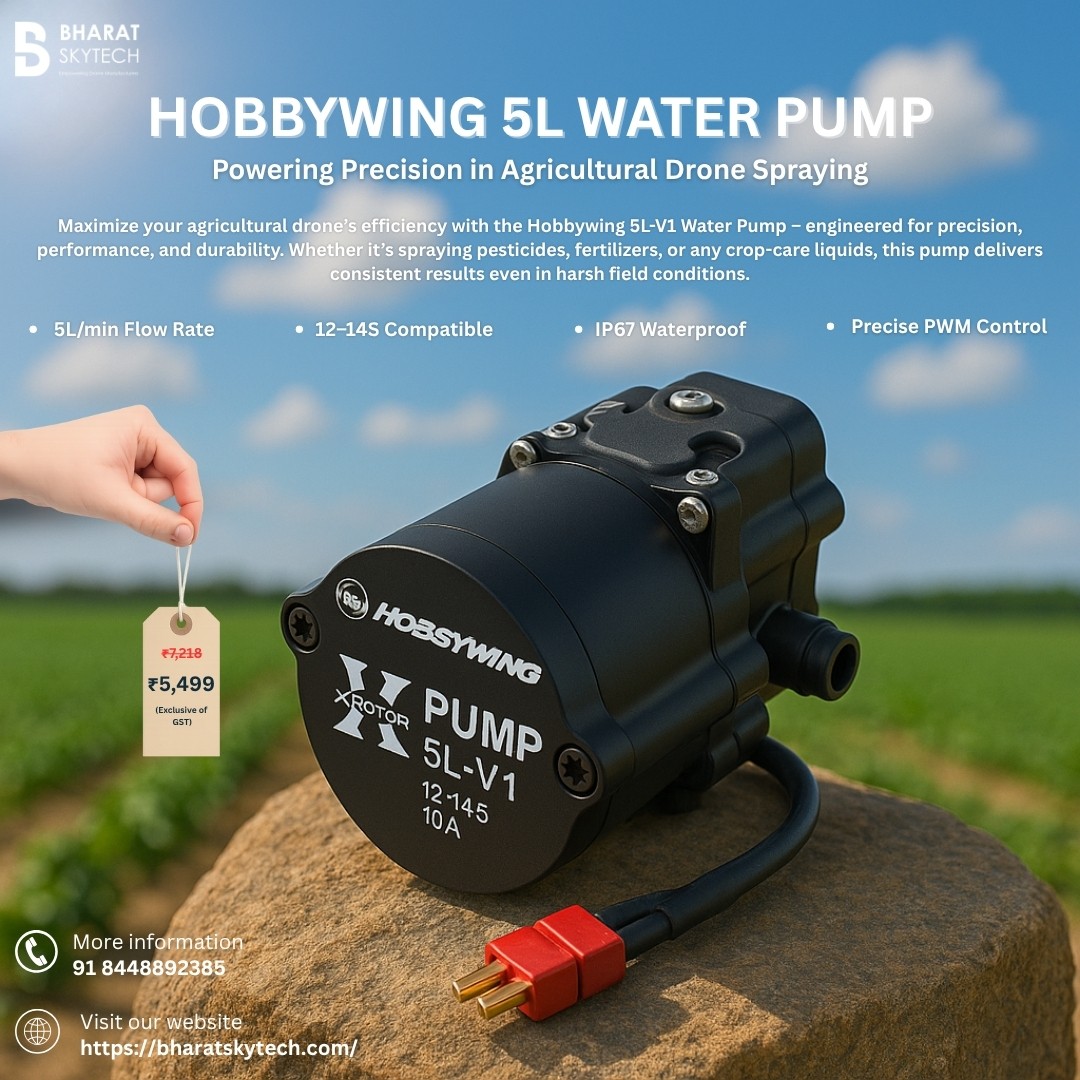 Hobbywing Water Pump 5L Brushless - Agriculture Drones Components Hobbywing Water Pump 5L Brushless - Agriculture Drones Components